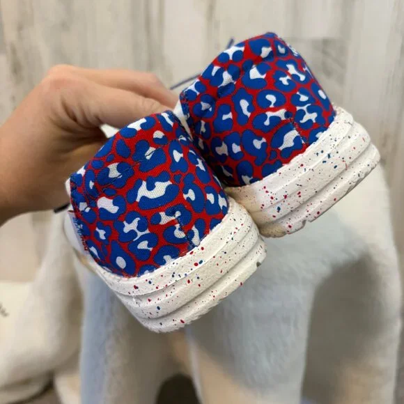 NWT Hey Dude Women's Size 6 Wendy Americana Flat Slip On Shoes BILLS COLORS! - Picture 8 of 9